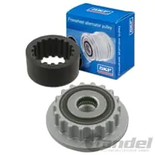Neu Im Sortiment SKF FREILAUF-RIEMENSCHEIBE + FLEXIBLE MUFFE für VW T5 BUS 2.5 TDI TOUAREG TDI