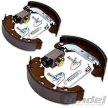 Bestseller BREMSBACKEN + RADBREMSZYLINDER +ZUB passend für OPEL CORSA C m.ABS TROMMELBREMSE