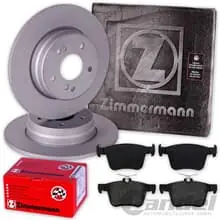 ZIMMERMANN BREMSSCHEIBEN + BELÄGE HINTEN passend für VOLVO C30 V40 V50 S40 C70 Top-Seller