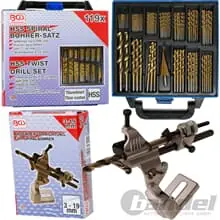 Sofort Bestellen BGS ANSCHLEIFVORRICHTUNG HSS-SPIRAL-STUFEN-BOHRER TITAN NITRIERT Ø1-10mm 119-tlg