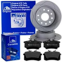 Mega-Angebot ATE PowerDisc BREMSSCHEIBEN+ CERAMIC BELÄGE HINTEN für VW GOLF 4 AUDI A3 OCTAVIA