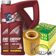 MANN ÖLFILTER + 7L MANNOL ENERGY 5W30 passend für BMW 3er E46 5er E39 X5 E53 X3 Jetzt Bestellen