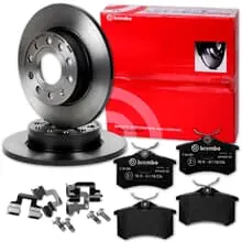 brembo BREMSSCHEIBEN 253mm + BELÄGE HINTEN für VW GOLF 5 6 A3 8P LEON OCTAVIA Sonderaktion