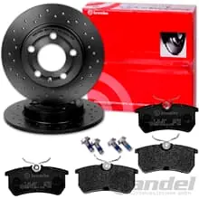 brembo GELOCHTE BREMSSCHEIBEN+ BELÄGE HINTEN passend für FORD FIESTA 6 5 FOCUS 1 Zertifiziert
