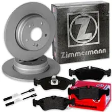 ZIMMERMANN BREMSSCHEIBEN + BELÄGE für HINTEN MERCEDES SPRINTER 903 + VW LT 35 Neu
