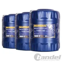 3x20 Liter SAE 75W-140 API GL5 / LS (Limited Slip) Getriebeöl/ Achsöl Bestpreis