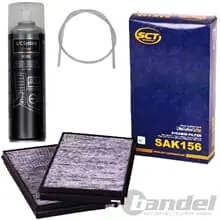 Echt 2xPOLLENFILTER + KLIMAANLAGENREINIGER passend für BMW 5er E60 E61 6er E63 E64