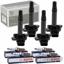 Jetzt Bestellen 4x ZÜNDSPULE + BOSCH ZÜNDKERZEN für AUDI A3 8L TT VW GOLF 4 SHARAN NEW BEETLE