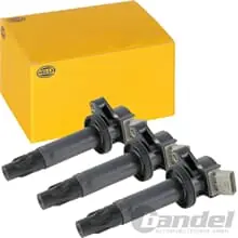 3x HELLA ZÜNDSPULE 4 POLIG für DAIHATSU SIRION 1.0 AB BJ 08.2007 CUORE VII 1.0 Billig