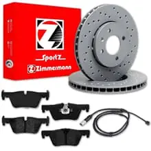 Zimmermann SPORT BREMSSCHEIBEN + BELÄGE HINTEN passend für BMW 1er 2er F20 - F23 Saisonangebot