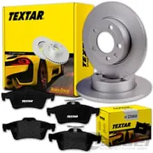 TEXTAR BREMSSCHEIBEN + BELÄGE HINTEN passend für FORD TRANSIT / TOURNEO CONNECT Direktkauf