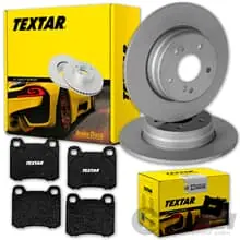 TEXTAR BREMSSCHEIBEN 258mm + BELÄGE HINTEN passend für MERCEDES 190er W201 Letzte Chance