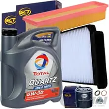 FILTERSET+TOTAL 5W30 ÖL1.2+16V passend für DACIA LOGAN SANDERO RENAULT CLIO 3 Aktuell