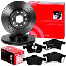 Top-Preis brembo GELOCHTE BREMSSCHEIBEN + BELÄGE VORNE passend für OPEL ASTRA H