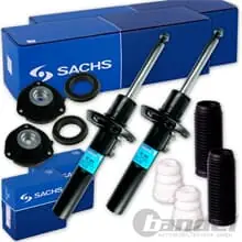 Markenprodukt 2x SACHS STOßDÄMPFER + DOMLAGER + PROTECTION KIT VORNE für VW GOLF 5 6 PASSAT 3C