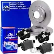ATE BREMSSCHEIBEN 256mm Voll + BELÄGE VORNE passend für AUDI 80 B4 Limo + Avant Neu Im Sortiment