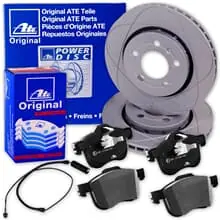 ATE PowerDisc BREMSSCHEIBEN 260mm + BELÄGE VORNE passend für BMW 3er E30 + Z1 Garantierte Lieferung