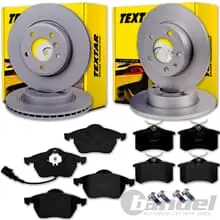 TEXTAR BREMSSCHEIBEN + BELÄGE VORNE+HINTEN für VW GOLF 4 BEETLE AUDI A3 TT LEON Heißes Angebot