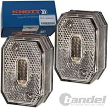 2x KNOTT UMRISS-/ POSITIONS-LEUCHTE WEIß FLEXIPOINT ANHÄNGER BEGRENZUNG STECKER Preiswert