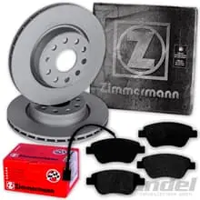 Begrenztes Angebot ZIMMERMANN BREMSSCHEIBEN + BELÄGE VORNE passend für PEUGEOT BIPPER CITROEN NEMO