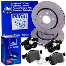 Meistverkauft ATE PowerDisc BREMSSCHEIBEN + CERAMIC BELÄGE VORNE für VW POLO 6R AUDI A1 IBIZA