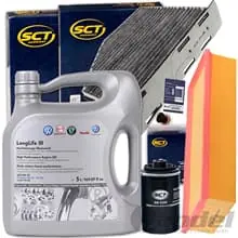 Expressversand INSPEKTIONSPAKET+ 5L ORIGINAL VW ÖL 1.8+2.0 TSI passend für PASSAT GOLF 6 A3 Q3