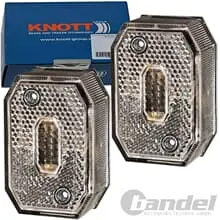 2x KNOTT LICHTSCHEIBE ERSATZGLAS für UMRISS-/ POSITIONSLEUCHTE WEIß FLEXIPOINT 1 Zertifiziert