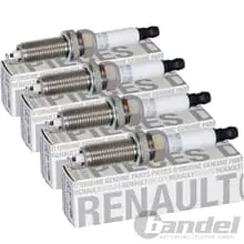 4x ORIGINALE ZÜNDKERZEN passend für RENAULT CLIO KANGOO TWINGO SANDERO LOGAN Heißes Angebot