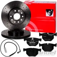 Jetzt Kaufen BREMBO GELOCHTE BREMSSCHEIBEN+BELÄGE HINTEN passend für BMW 5er E61 TOURING