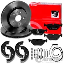 brembo BREMSSCHEIBEN + BELÄGE + HANDBREMSE HINTEN passend für BMW Z4 E85 E86 Garantierte Lieferung