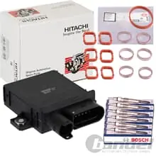 Finale Aktion ASTEMO HITACHI STEUERGERÄT GLÜHZEIT+BOSCH GLÜHKERZEN passend für BMW E90 E60 25d