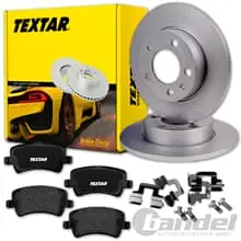 Nur Heute TEXTAR BREMSSCHEIBEN + BELÄGE HINTEN passend für FORD GALAXY + S-MAX 2006-2014