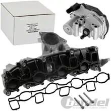 ANSAUGKRÜMMER + STELLMOTOR DRALLKLAPPEN für AUDI VW 2.0 TDI 110-170PS bis 08.09 Nur Für Kurze Zeit