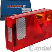 KNOTT LICHTSCHEIBE RFS ERSATZGLAS RECHTS für HECKLEUCHTE MULTIPOINT 1 ANHÄNGER Neue Ware