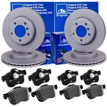 Sonderaktion ATE BREMSSCHEIBEN + CERAMIC BELÄGE VORNE + HINTEN für AUDI A6 4G C7 + A7 4G