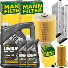 MANN INSPEKTIONSPAKET+7L MANNOL 504 5W-30 ÖL passend für AUDI A6 C6 2.4-3.2 TFSI Rabatt